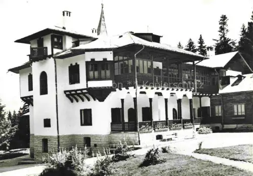 AK / Ansichtskarte Borovetz Borowez Borovez BG Schloss-Bistritza Palais Bistritza Holzveranda Berglandschaft Nadelwald Sommerresidenz