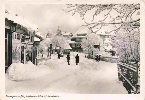 AK / Ansichtskarte Hahnenklee-Bockswiese Harz Hauptstrasse im Winter
