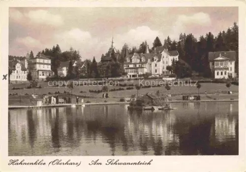 AK / Ansichtskarte Hahnenklee-Bockswiese Harz Am Schwanenteich