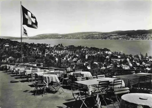 AK / Ansichtskarte Rueschlikon HORGEN ZH Hotel Belvoir Freiterrasse
