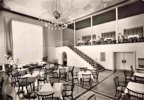 AK / Ansichtskarte FREUDENSTADT BW Kurhaus Kleiner-Saal Restaurant Gaststube Tische Stuehle Balkon Treppe Kronleuchter