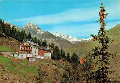 AK / Ansichtskarte Soelden  oetztal AT Gaistachalm Berghuette Gletscher Nebelkogl Warnkartspitze Stubaier-Wildspitze Schaufelspitze Laerchen