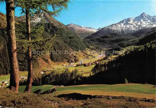 AK / Ansichtskarte Soelden  oetztal AT Naederkogl Talblick Herbst Bergpanorama Laerchen Wiesen Bergbach Luftkurort
