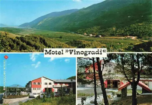 AK / Ansichtskarte HERCEG NOVI Hercegnovi Montenegro Motel-Vinogradi Weinberge Tal Berge Wald Hotel Parkanlage