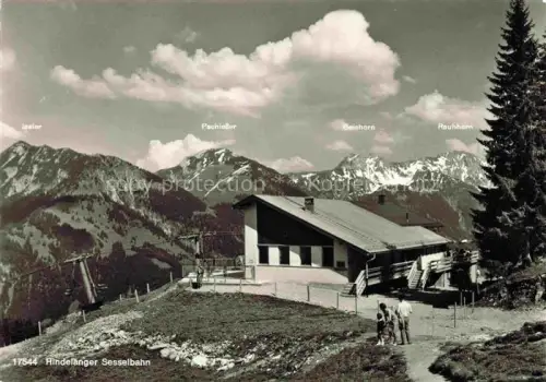 AK / Ansichtskarte Bad Hindelang Sesselbahn Bergcafé Imbergerhorn Iseler Geishorn Rauhhorn Allgaeuer-Alpen Bergstation Wanderer