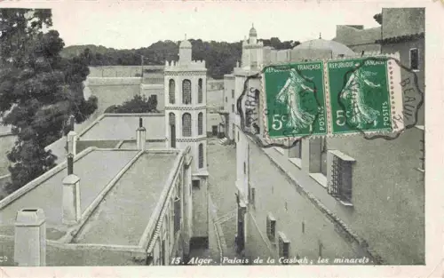 AK / Ansichtskarte ALGER  Algerie Palais-de-la-Casbah Minarette Moschee Dachterrassen Nordafrikanische-Architektur Kasba Turm