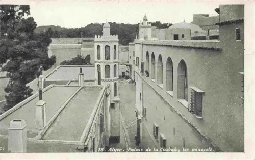 AK / Ansichtskarte ALGER  Algerie Palais-de-la-Casbah Minarette Moschee Dachterrassen Nordafrikanische-Architektur Kasba Turm