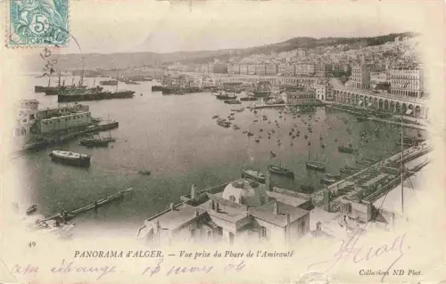 AK / Ansichtskarte ALGER  Algerie Panorama-d Alger Phare-de-l Amirauté Hafen Schiffe Bucht Stadtpanorama Leuchtturm