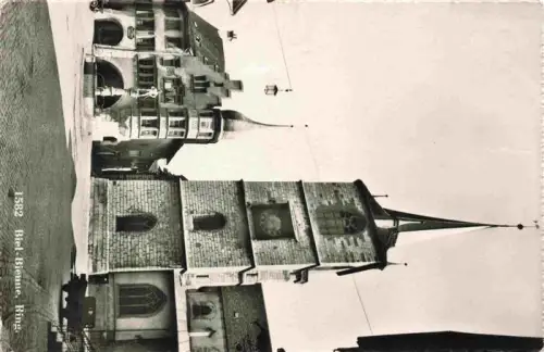 AK / Ansichtskarte Biel Bienne BE Ring Stadtturm Brunnen Uhr Stadtkirche Marktplatz Glockenturm Mittelalter