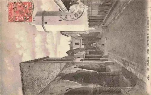 AK / Ansichtskarte Blida Blidah Algerie Rue-Gueydon Mosquée Minarett Gasse Einwohner Burnus Altstadt