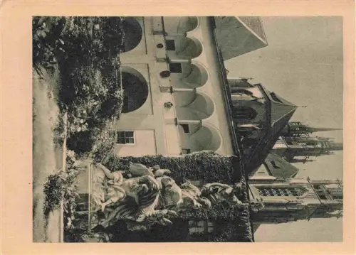 AK / Ansichtskarte Bruenn  BRNO CZ Bischofshof Dom Kathedrale Arkaden Skulptur Garten Gotik