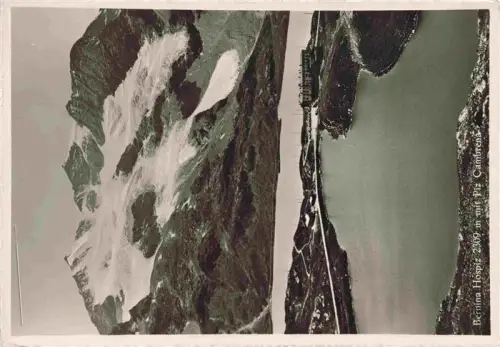 AK / Ansichtskarte Ospizio Bernina GR Bernina-Hospiz Piz-Cambrena Berninapass Bergsee Gletscher Gebirge Hotel
