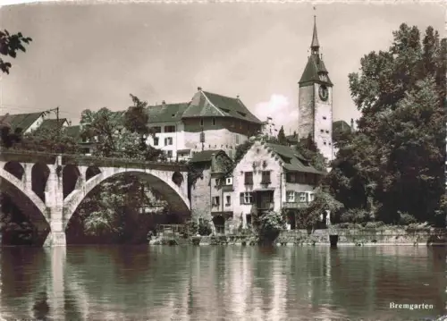 AK / Ansichtskarte Bremgarten AG Steinbruecke Stadtturm Reuss Altstadt Uhrturm Bogenbruecke