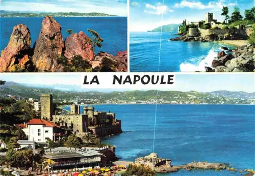 AK / Ansichtskarte La Napoule Plage Mandelieu-la-Napoule GRAssE 06 Alpes-Maritimes Estérel-Felsen Château Strand Kueste Cote-d Azur Meer Felsen