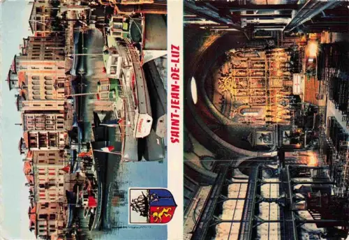 AK / Ansichtskarte SAINT-JEAN-DE-LUZ Bayonne 64 Pyrenees-Atlantiques Hafen Boote Maison-de-l Infante Kirche-Innenansicht Hochzeit-Louis-XIV Altarbild Mehrbildkarte