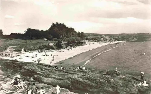 AK / Ansichtskarte Saint-Gildas-de-Rhuys 56 Morbihan Plage-de-Port-Maria Strand Felsen Badegaeste Meer Bretagne