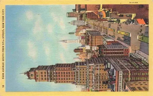 AK / Ansichtskarte NEW YORK City USA Park-Avenue Chrysler-Building Wolkenkratzer Stadtstrasse Verkehr Hochhaeuser Stadtpanorama