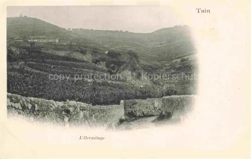 AK / Ansichtskarte Tain-l Hermitage VALENCE 26 Drome Hermitage Weinberge Hanglagen Rhone-Tal Felshaenge Mauern