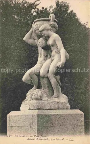 AK / Ansichtskarte VALENCE -SUR-RHONE 26 Drome Parc Jouvet Statue Amour et Servitude par Marcel