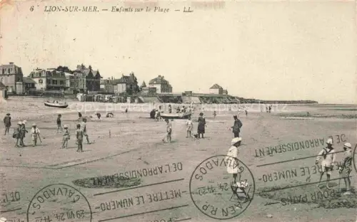 AK / Ansichtskarte Lion-sur-Mer CAEN 14 Calvados Plage Enfants Strand Kinder Villas Boote Haeuser Kueste