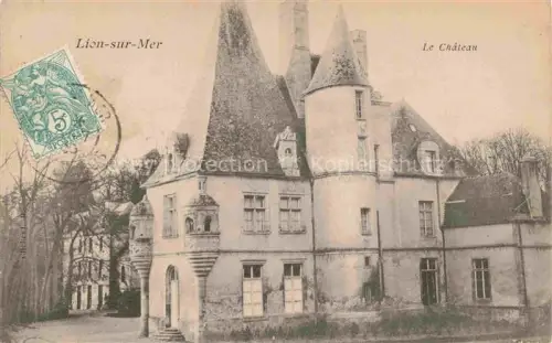 AK / Ansichtskarte Lion-sur-Mer CAEN 14 Calvados Château Schloss Tuerme Fassade Baeume Park Renaissance