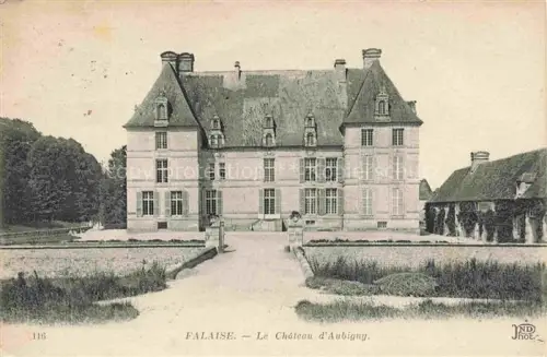 AK / Ansichtskarte Falaise  CAEN 14 Calvados Château-d Aubigny Schloss Herrenhaus Park Einfahrt Normandie