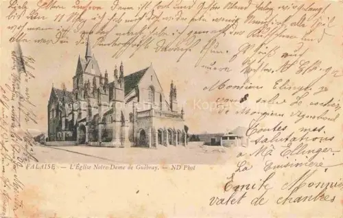 AK / Ansichtskarte Falaise  CAEN 14 Calvados Eglise-Notre-Dame-de-Guibray Kirche Gotik Glockenturm Portal Arkaden