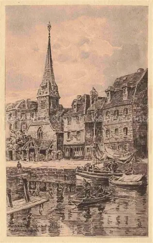 AK / Ansichtskarte HONFLEUR Lisieux 14 Calvados Musée-du-Vieux-Honfleur Ancienne-Eglise Hafen Kirchturm Fischerboote Altstadt Zeichnung