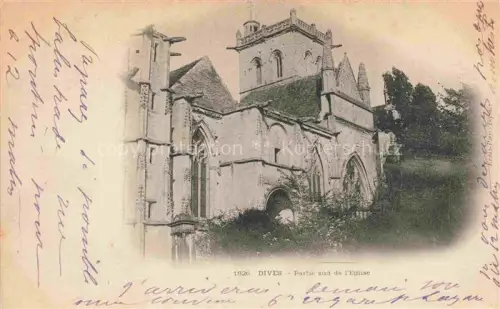 AK / Ansichtskarte Dives-sur-Mer CABOURG LISIEUX 14 Calvados Eglise Kirche Suedseite Gotik Turm Vegetation S/W-Fotokarte Boulevard-Montparnasse