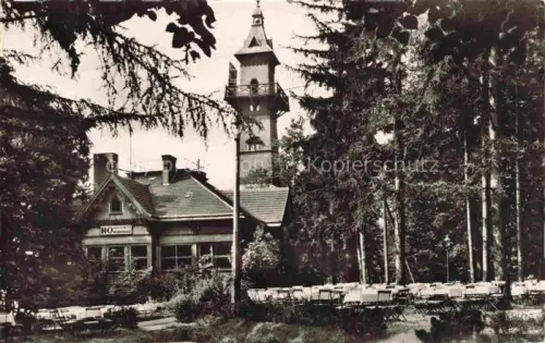AK / Ansichtskarte GoeRLITZ  Sachsen Weinberghaus HO-Gaststaette Aussichtsturm Wald Biergarten Holzhaus S/W-Fotokarte