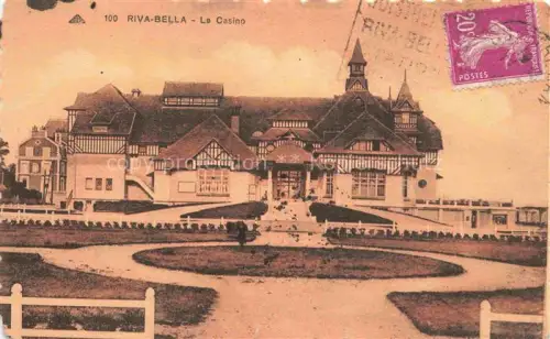 AK / Ansichtskarte RIVA-BELLA  Ouistreham CAEN 14 Calvados Casino Gebaeude Park Gartenanlage Eingang Turm