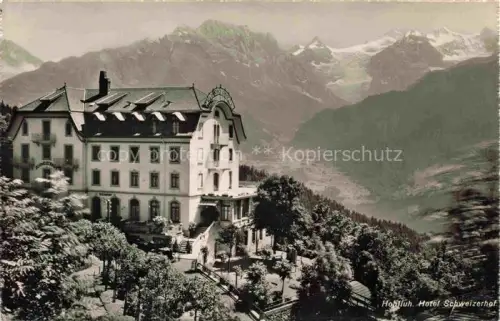 AK / Ansichtskarte Hasliberg Hohfluh Hotel-Schweizerhof Hohtluh Hasliberg Berghotel Tal Gletscher Berge