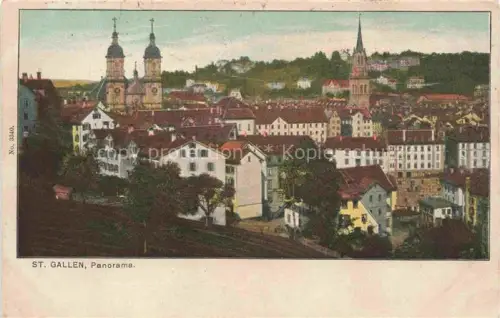 AK / Ansichtskarte St Gallen SANKT GALLEN SG Kathedrale Stadtpanorama Tuerme Kirche Daecher Altstadt Haeuser