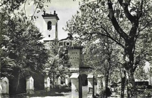 AK / Ansichtskarte Chiesa della Madonna d Ongero in Carona LUGANO Lago di Lugano TI Chiesa-della-Madonna-d Ongero Kirche Glockenturm Friedhof Baeume Kapellen