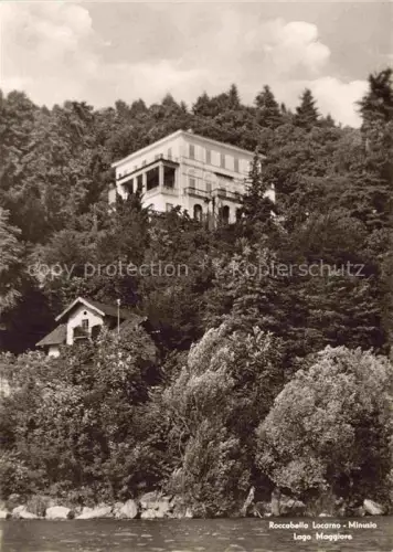 AK / Ansichtskarte Roccabella Minusio Locarno TI Roccabella Villa Lago-Maggiore See Wald Huegel