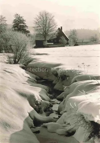 AK / Ansichtskarte Kottenheide Schoeneck Vogtland Sachsen Vogtland-Winter Winterlandschaft Bach Schnee Bauernhof Baeume Dick-Foto-Verlag