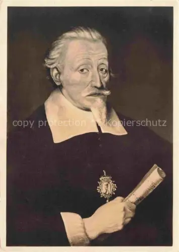 AK / Ansichtskarte LEIPZIG Sachsen Portrait Heinrich-Schuetz Komponist Gedenkkarte Medaillon Schriftrolle Universitaet
