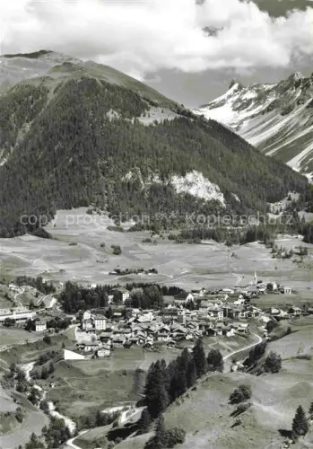 AK / Ansichtskarte Berguen Bravuogn Albula GR mit Val Tisch und Piz Uertsch Fliegeraufnahme