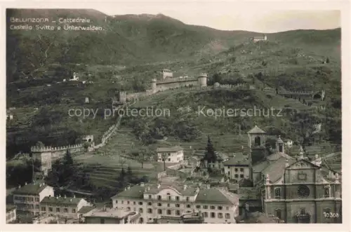 AK / Ansichtskarte BELLINZONA TI Cattedrale Castello-Svitto Castello-Unterwalden Stadtmauer Burg Altstadt Berge