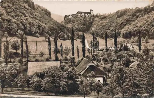 AK / Ansichtskarte MARIASTEIN Maria-Stein Dorneck SO Kloster-Mariastein Kloster Zypressen Huegel Wiesen Pappeln