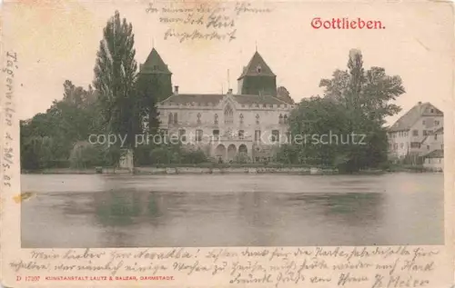 AK / Ansichtskarte Gottlieben Kreuzlingen TG Schloss-Gottlieben Schloss Untersee Rhein Tuerme Baeume