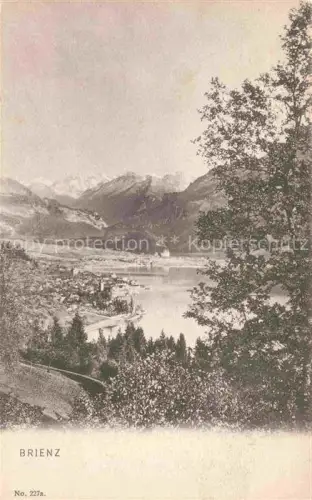 AK / Ansichtskarte Brienz Brienzersee BE Brienzersee See Bergpanorama Dorf Kirche Alpen Wald
