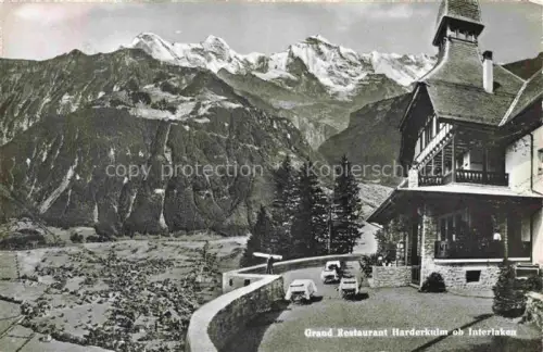 AK / Ansichtskarte Harderkulm Harder-Kulm Interlaken BE Grand-Restaurant-Harderkulm Jungfrau Interlaken Panorama Bergrestaurant Terrasse Alpen Eiger-Moench