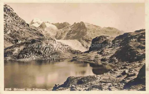 AK / Ansichtskarte Totensee VS Totensee Grimselpass Bergsee Gletscher Felsen Gebirge