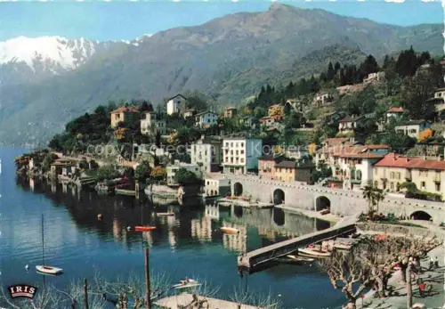 AK / Ansichtskarte Ascona Lago Maggiore TI Lago-Maggiore Collina-S-Michele Hafen Boote Seeblick Bergdorf Farbfoto Settimane-Musicali