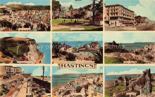 AK / Ansichtskarte HASTINGS East Sussex UK Old-Hastings Alexandra-Park Queens-Hotel Ecclesbourne-Cliff White-Rock-Pavilion Castle-and-Pier Sunken-Gardens Mehrbildkarte Kueste