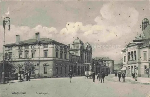 AK / Ansichtskarte WINTERTHUR  ZH Bahnhofplatz