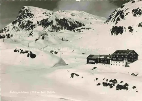 AK / Ansichtskarte Zeinisjochhaus 1858m Galtuer Tirol AT Zeinisjochhaus Galtuer Schnee Berghuette Winter Alpen
