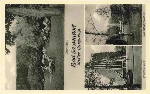AK / Ansichtskarte Bad Sassendorf Soest NRW Kurgarten Liegewiese Gradierwerk Springbrunnen Kurpark