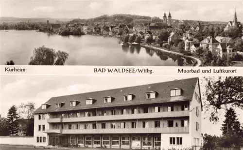 AK / Ansichtskarte Bad Waldsee Kurheim Waldsee Moorbad Luftkurort Kirche Stadtpanorama